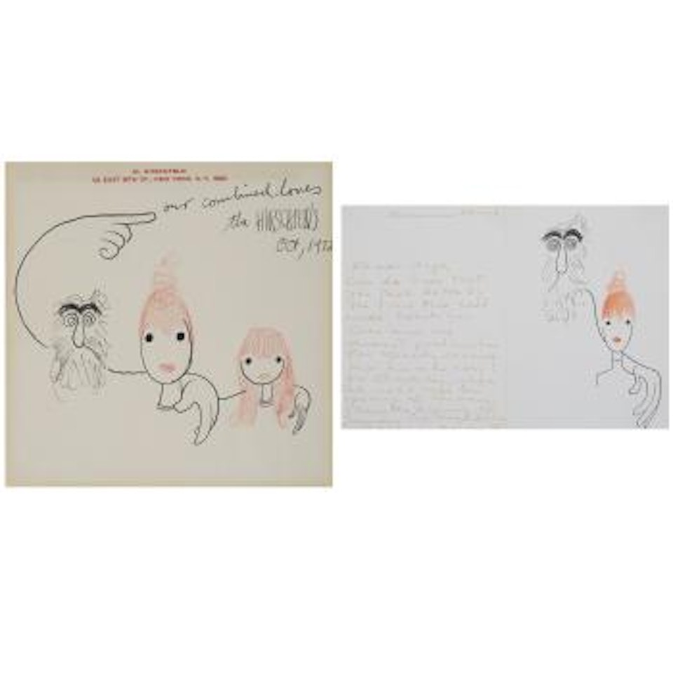 Self portrait and family by Al Hirschfeld