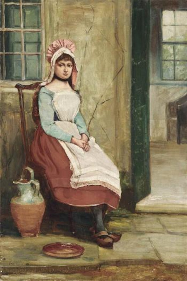 A seated milkmaid by John Lavery
