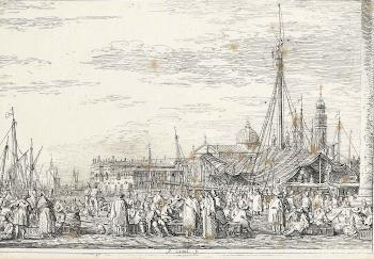 The Market on the Molo by Canaletto