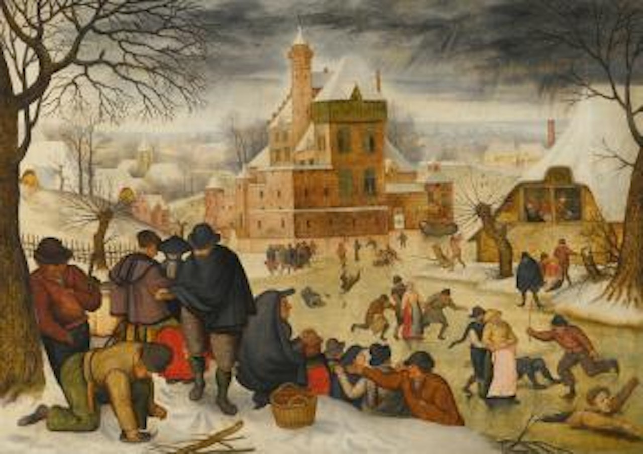 A Winter Landscape with Skaters by Pieter Brueghel the Younger