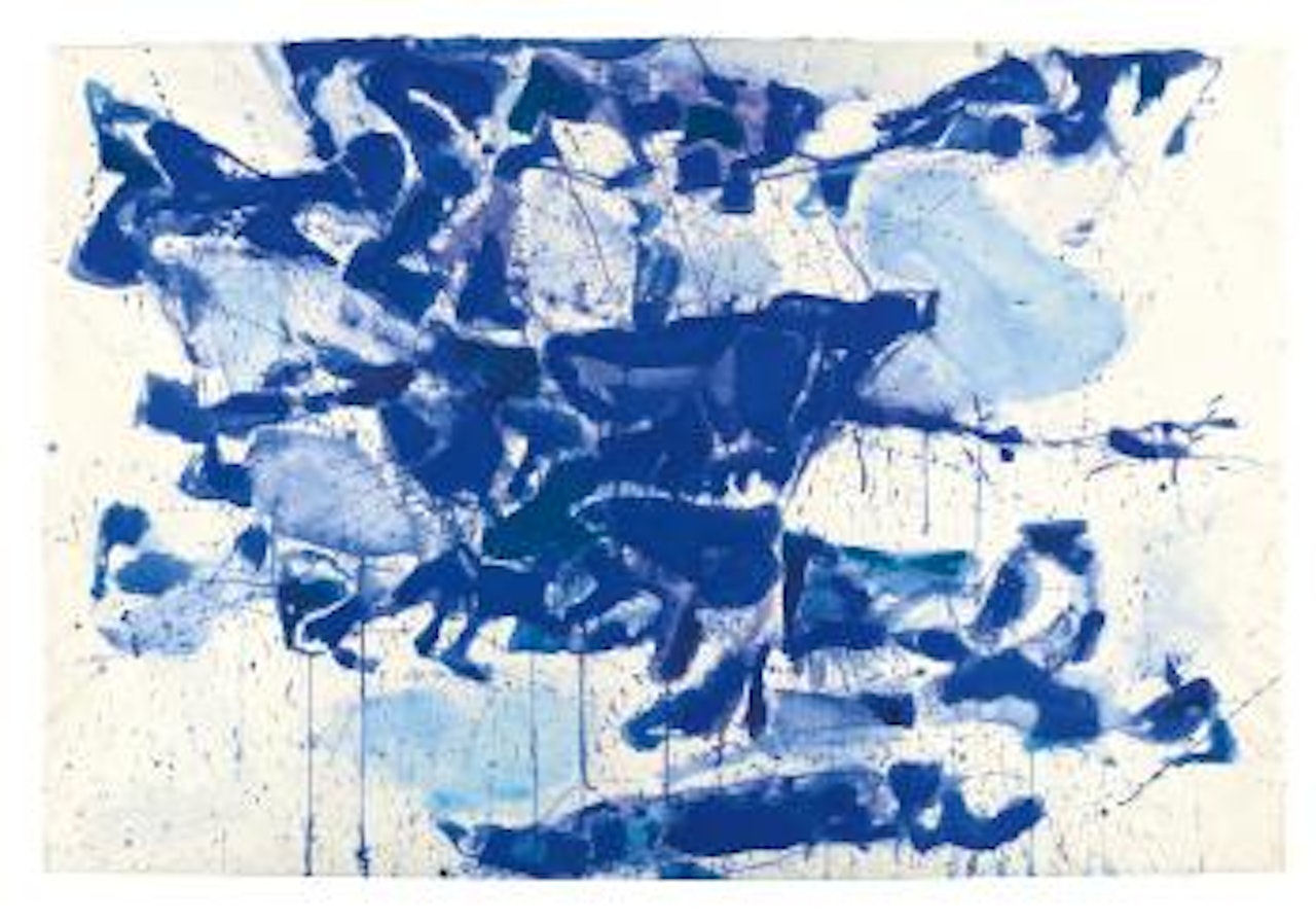 Composition White on Blue by Sam Francis