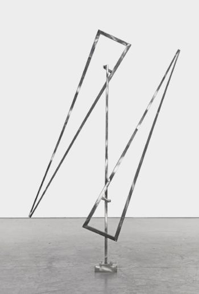 Two Triangles, one up one down by George Rickey