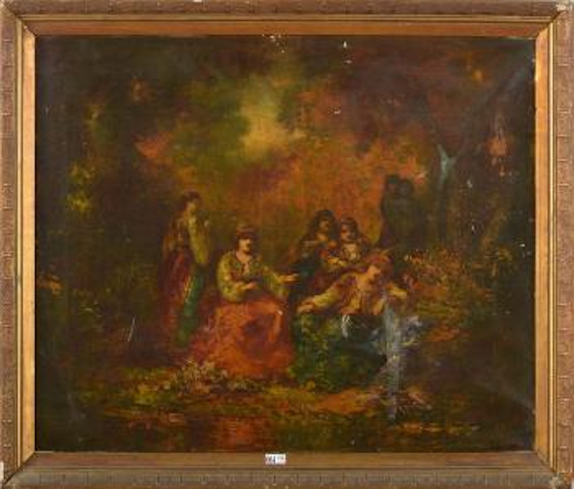 Femmes ottomanes au parc by Adolphe Monticelli