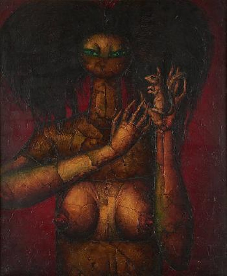 Jeune femme à l’écureuil by Jef van Tuerenhout