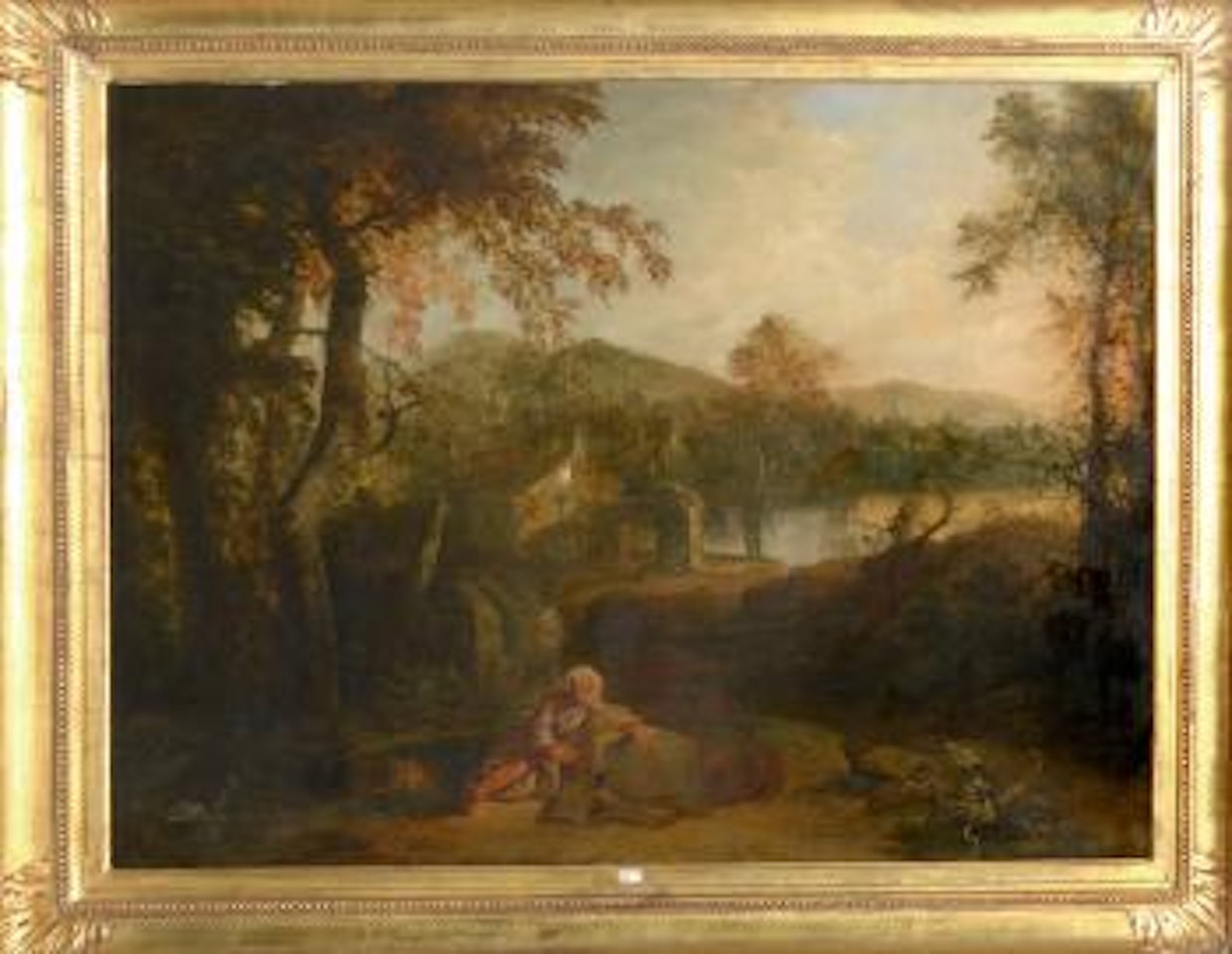 Paysage animé à la rivière by Isaac de Moucheron