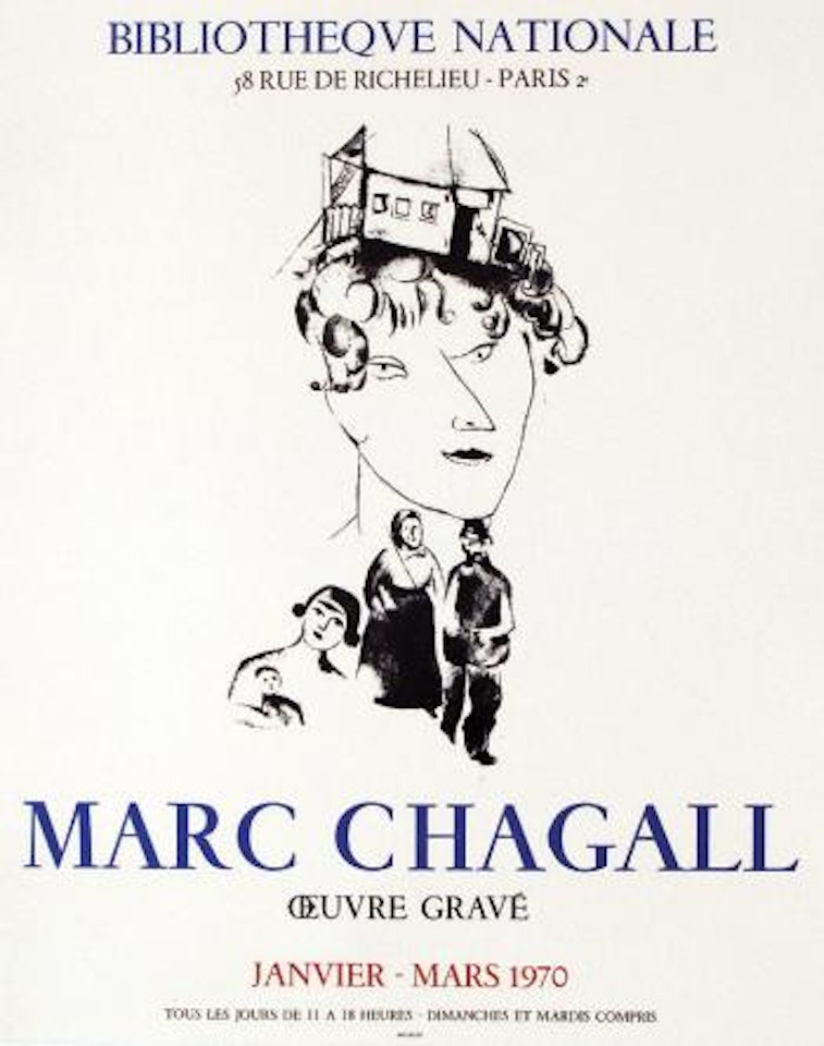 Marc Chagall, Œuvre Gravée 1970, Bibliothèque Nationale, Paris by Marc Chagall