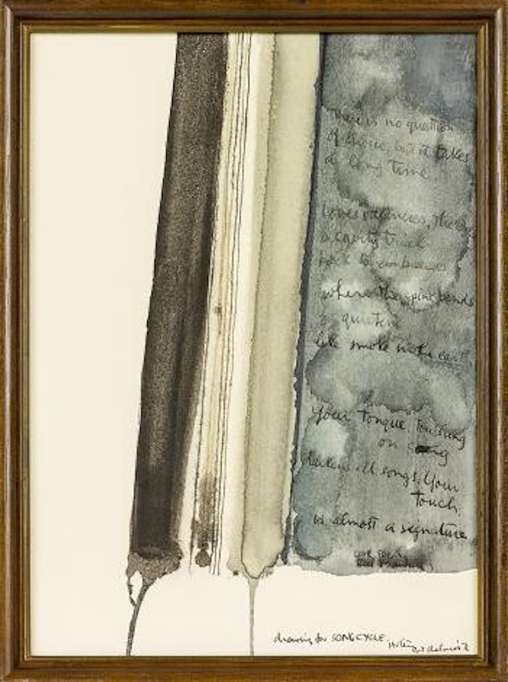 Drawing for song cycle by Ralph Hotere