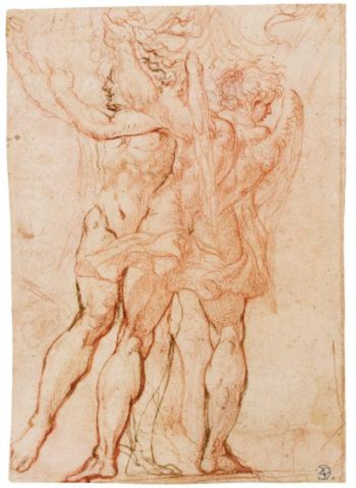 Two Standing Figures, one An Angel by Joseph Heintz the Younger