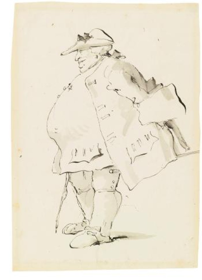 Caricature of A Fat Gentleman Seen in Profile by Giovanni Battista Tiepolo