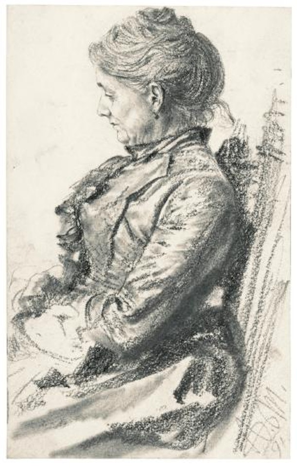 Seated Woman by Adolph Menzel