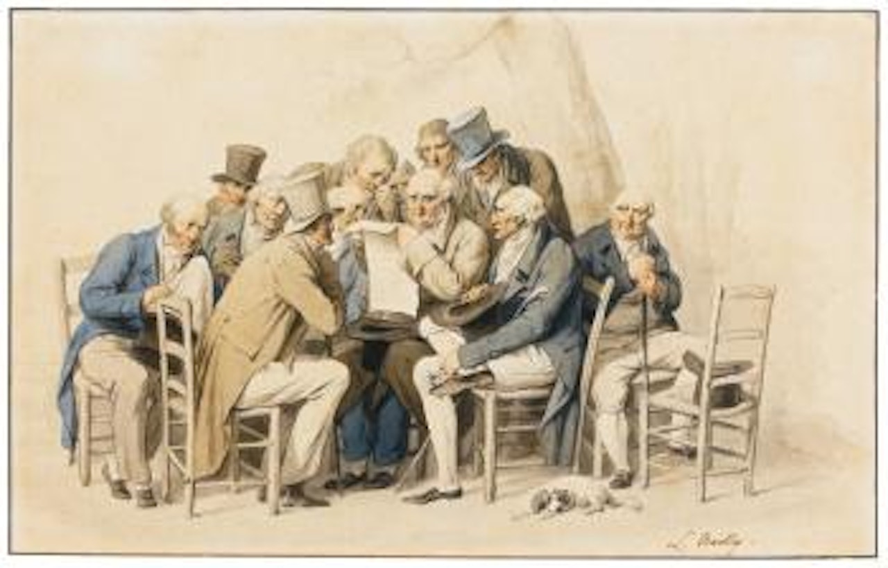 Study for 'Les Politiques' by Louis-Leopold Boilly