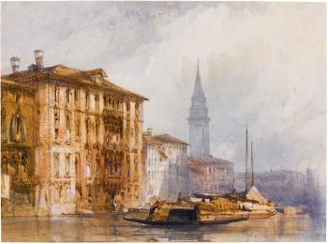 Palazzo Giustinian on The Grand Canal, Venice by William Callow