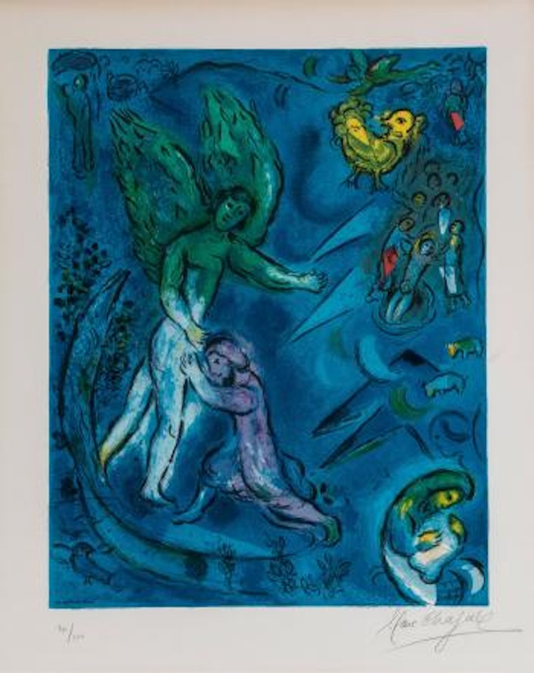 La Lutte de Jacob et de l'Ange, by Charles Sorlier (C.S.40) by Marc Chagall by Charles Sorlier