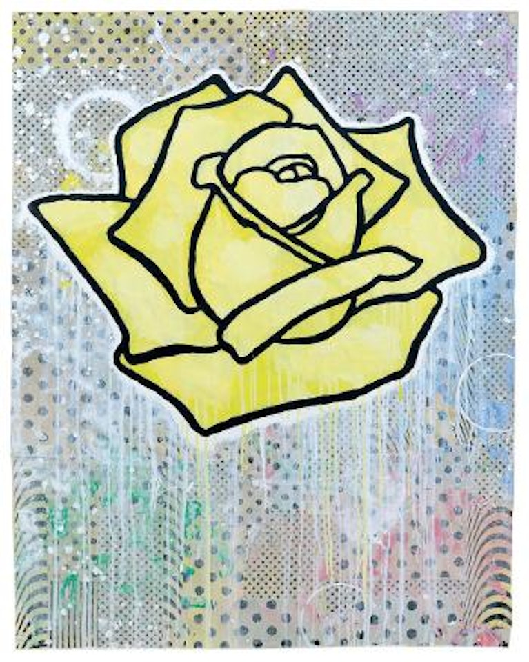 Yellow rose (floating) by Donald Baechler