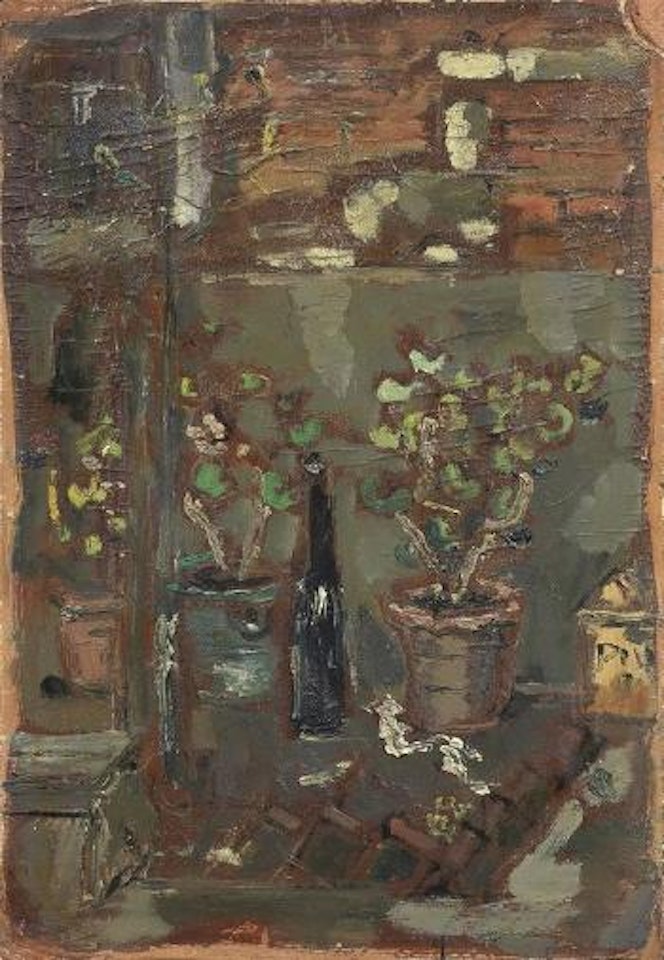 Natura morta con bottiglia by Filippo de Pisis