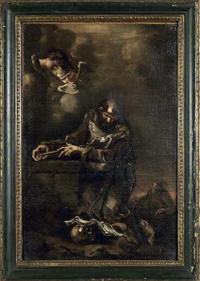Frate in adorazione del Crocefisso by Alessandro Magnasco