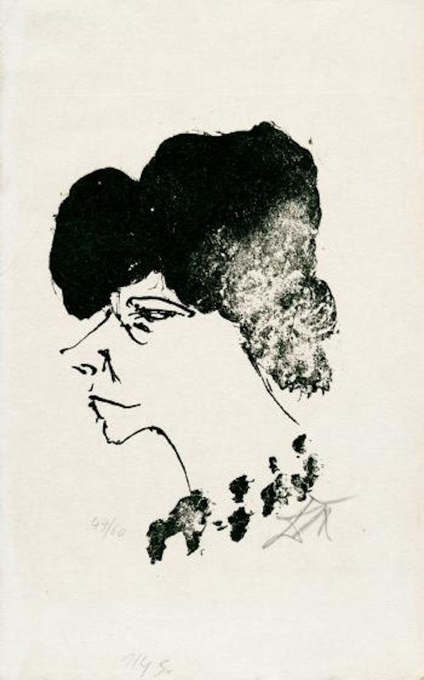 Frauenkopf im Profil by Otto Dix