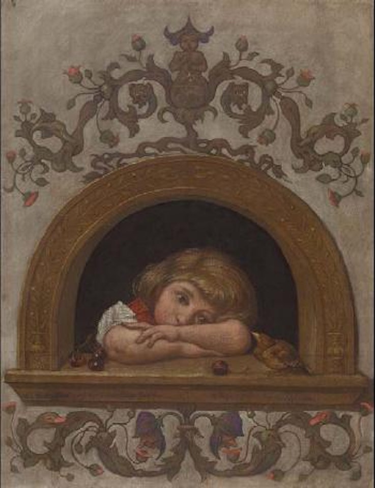 Ella am halbrunden Fenster by Hans Thoma