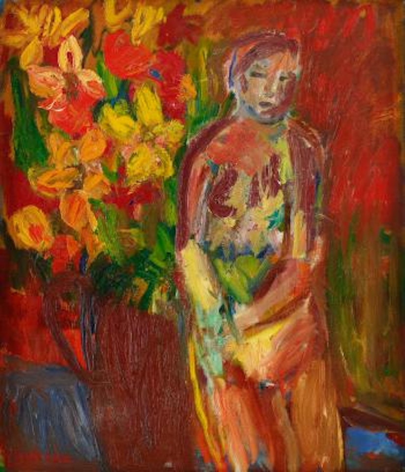Blomsterbukett med kvinna by Ivan Ivarson