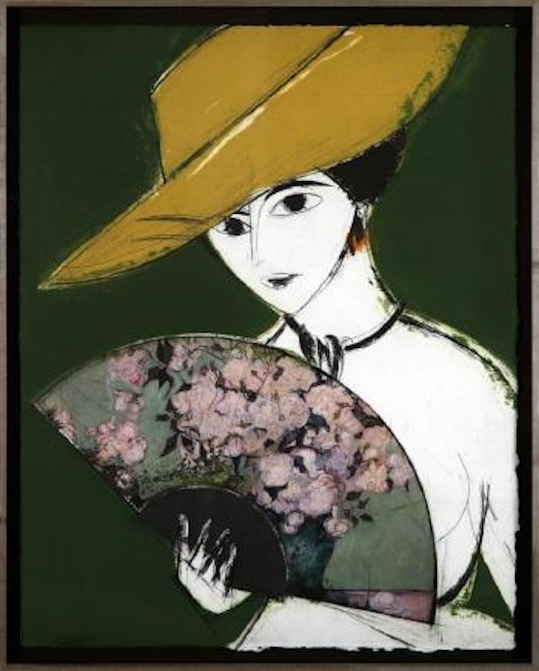 Dama con Sombrero (Yellow) by Manolo Valdés