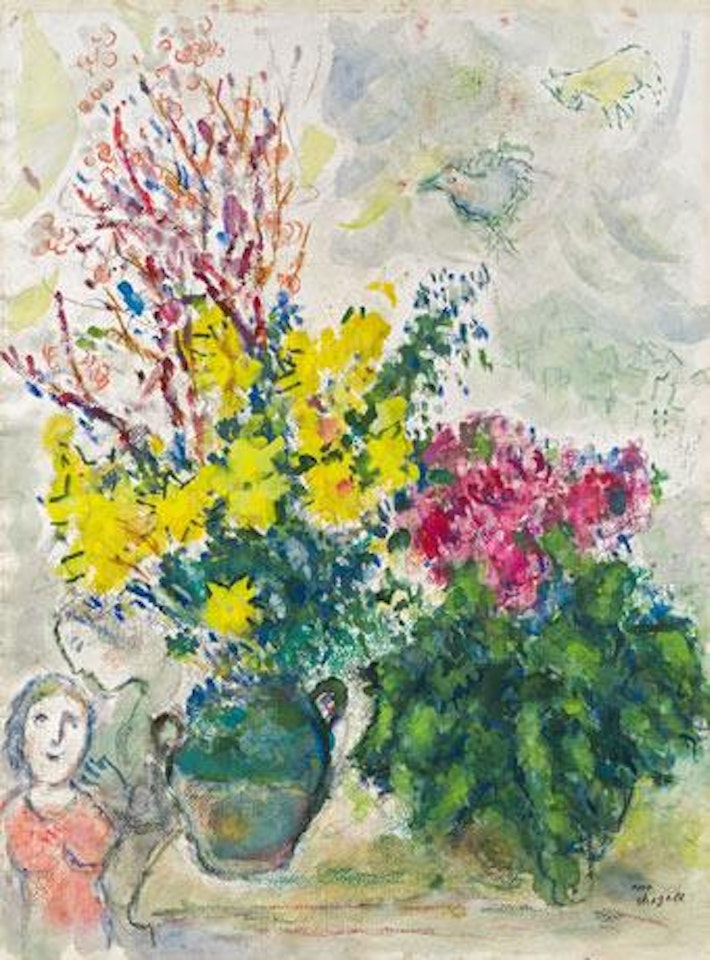 Les Amoureux au Bouquet by Marc Chagall