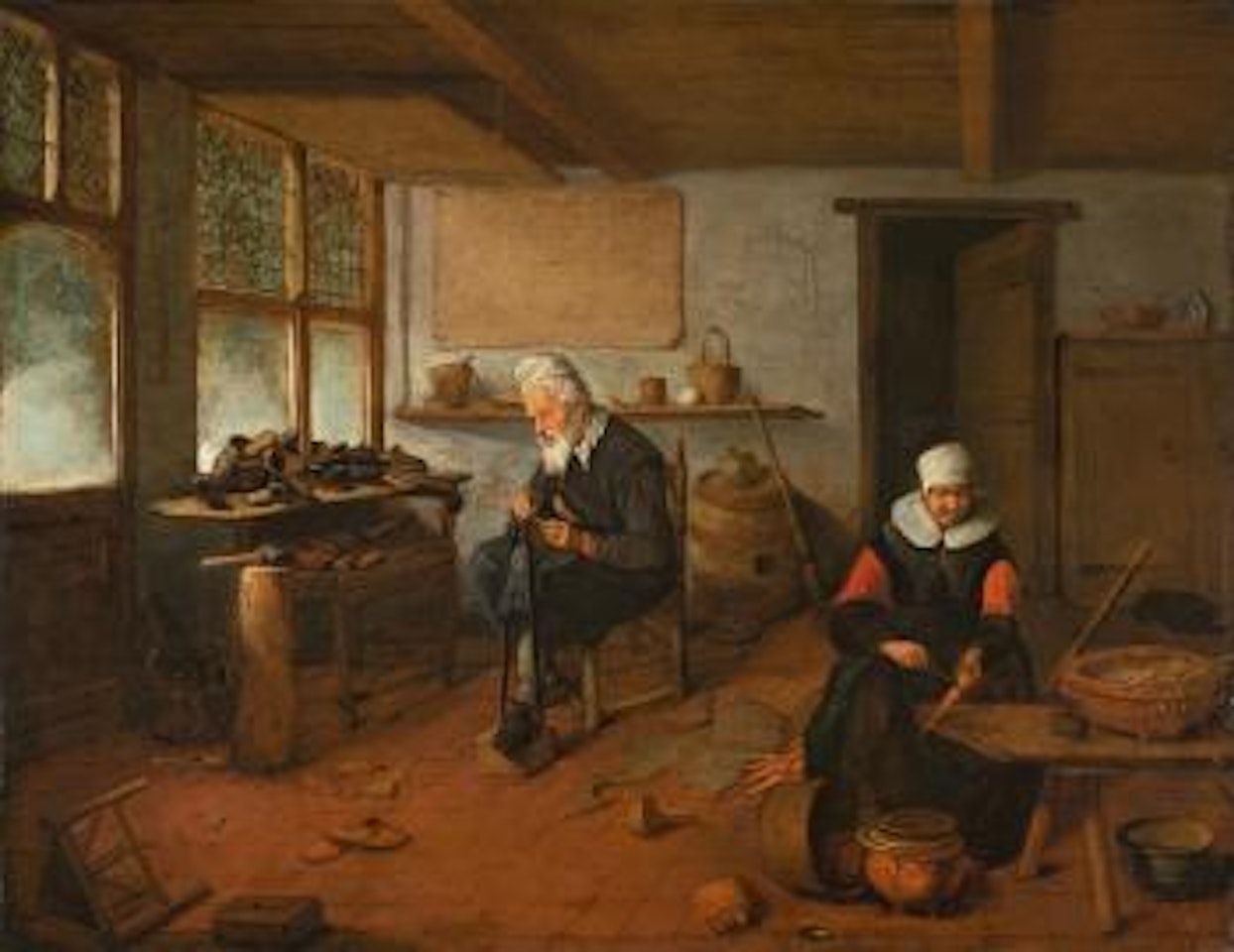 Der Schuster Und Seine Frau by Quirijn Gerritsz van Brekelenkam