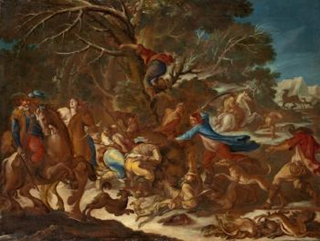 Bärenjagd - Womöglich Vorlage Einer Tapisserie by Flemish School
