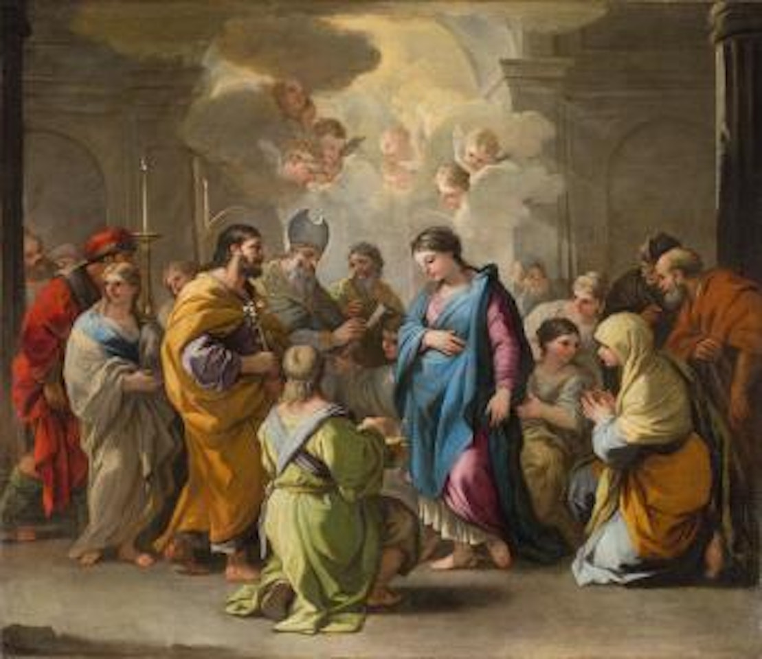 Die Vermählung Mariä Mit Joseph Im Tempel by Circle of Luca Giordano