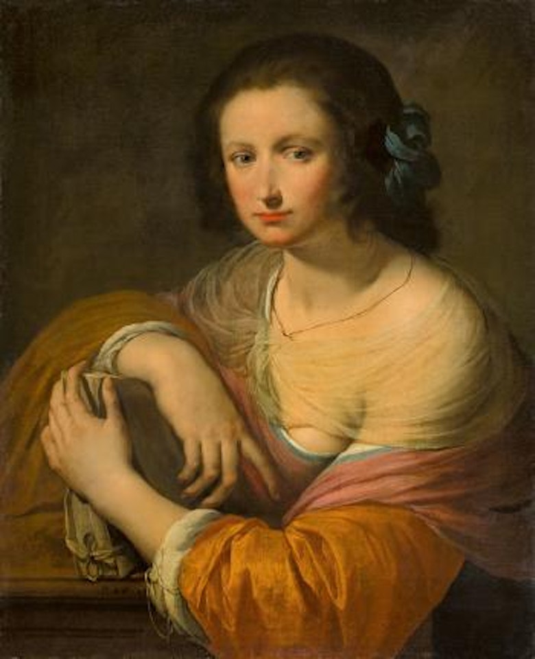 Bildnis Einer Frau Mit Buch - Allegorie Der Erkenntnis by Giovanni Martinelli