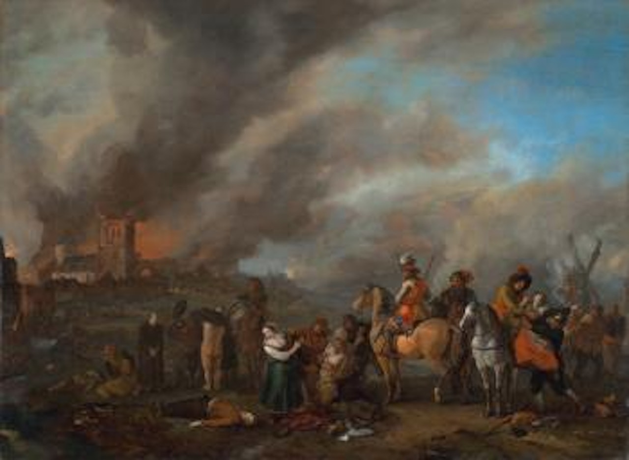 Plündernde Soldaten by Philips Wouwerman