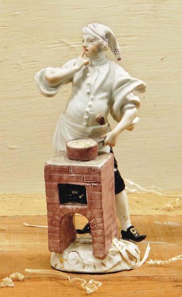 Figure of a cook from the 'Cris de Paris series' by Peter Reinicke