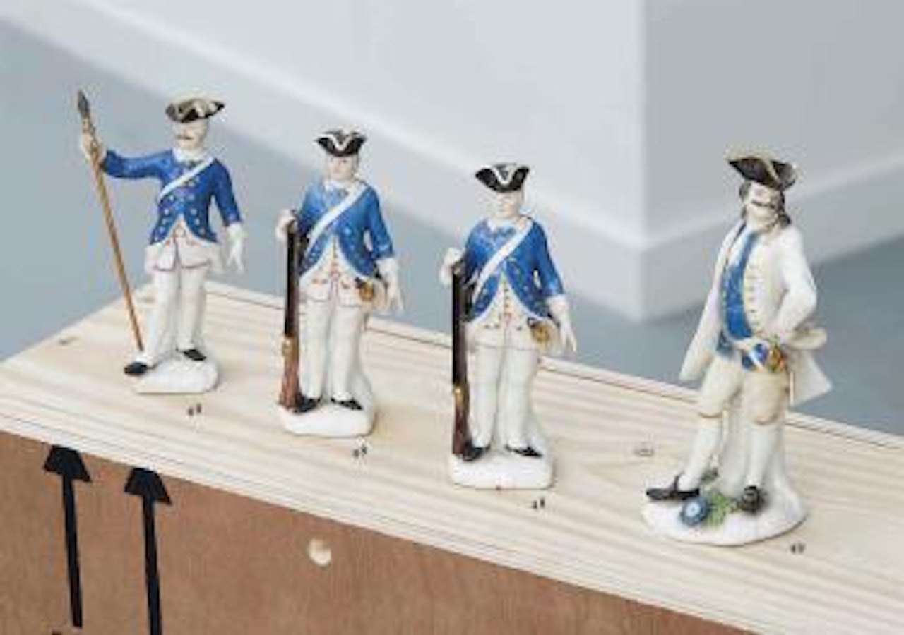 Commedia Dell'arte figure of il Capitano Spavento from the 'Duke of Weissenfels series' by Johann Joachim Kandler by Peter Reinicke