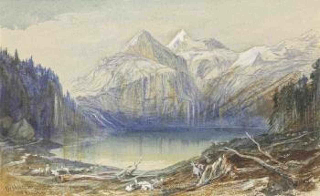 Oeschinensee, Switzerland by Edward Lear