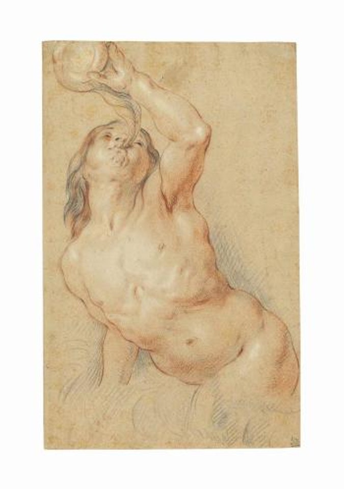 A Triton Blowing His Horn: Study For The Gifts Of The Sea by Jacob Jordaens
