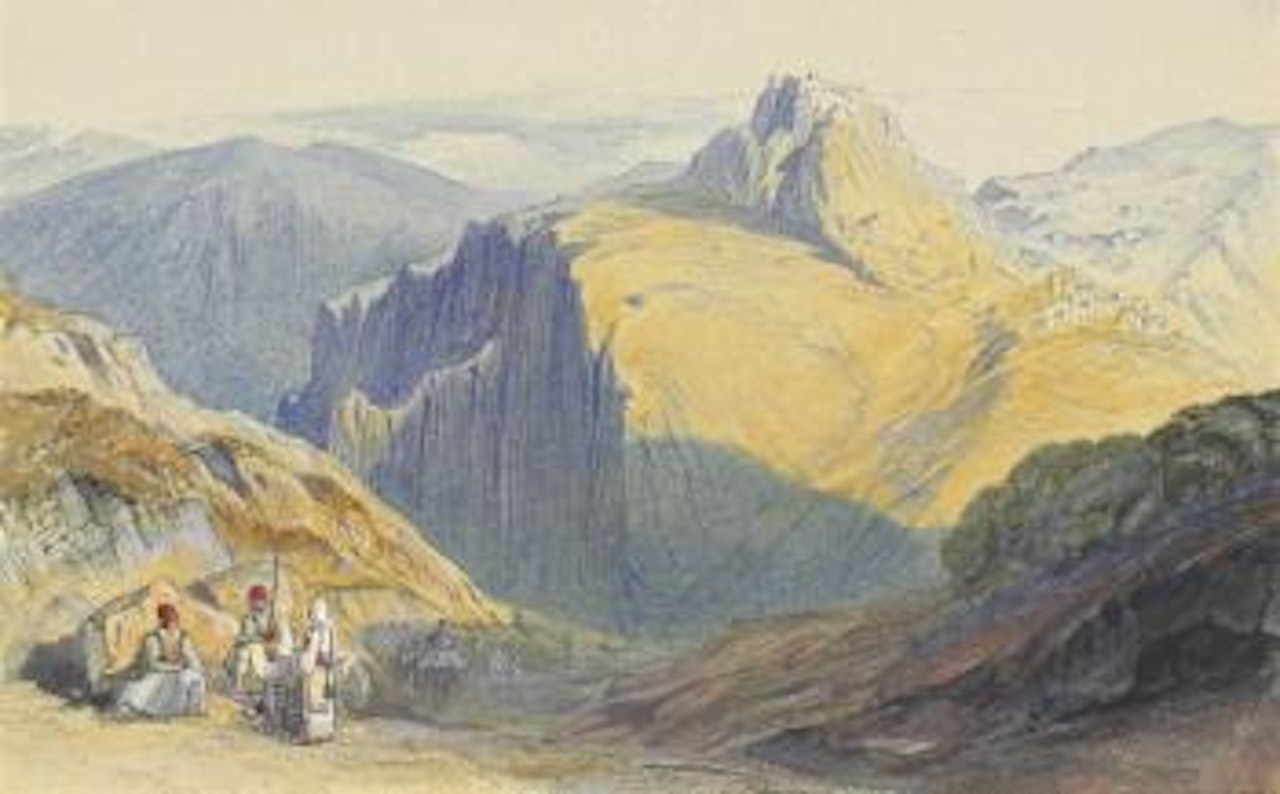 Karitena In Arcadia, Greece by Edward Lear