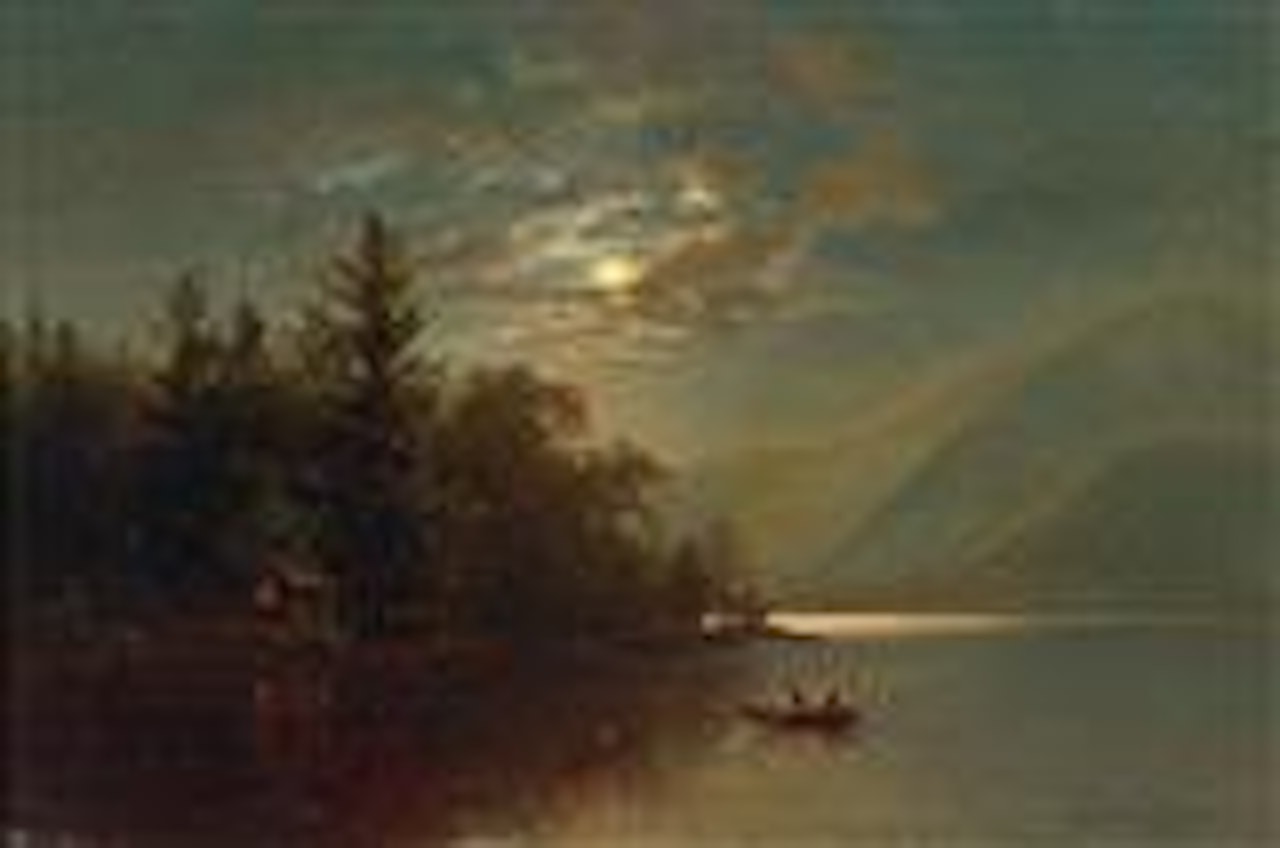 Moonlit Night on the Lake by Hermann Fuechsel