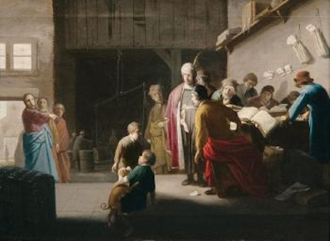 The calling of St. Matthew by Attributed to Rembrandt Harmensz van Rijn
