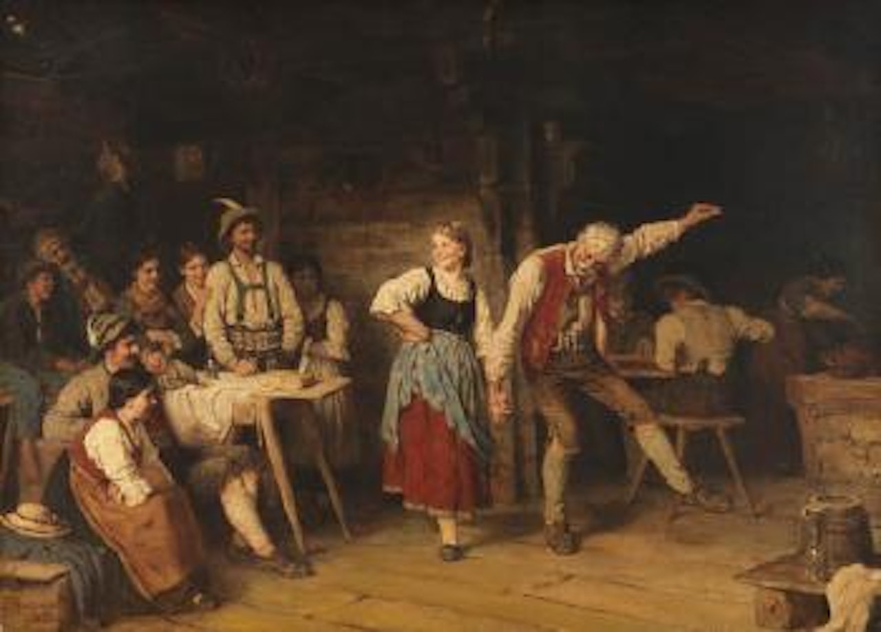 Großvaters Tanzunterricht by Franz von Defregger