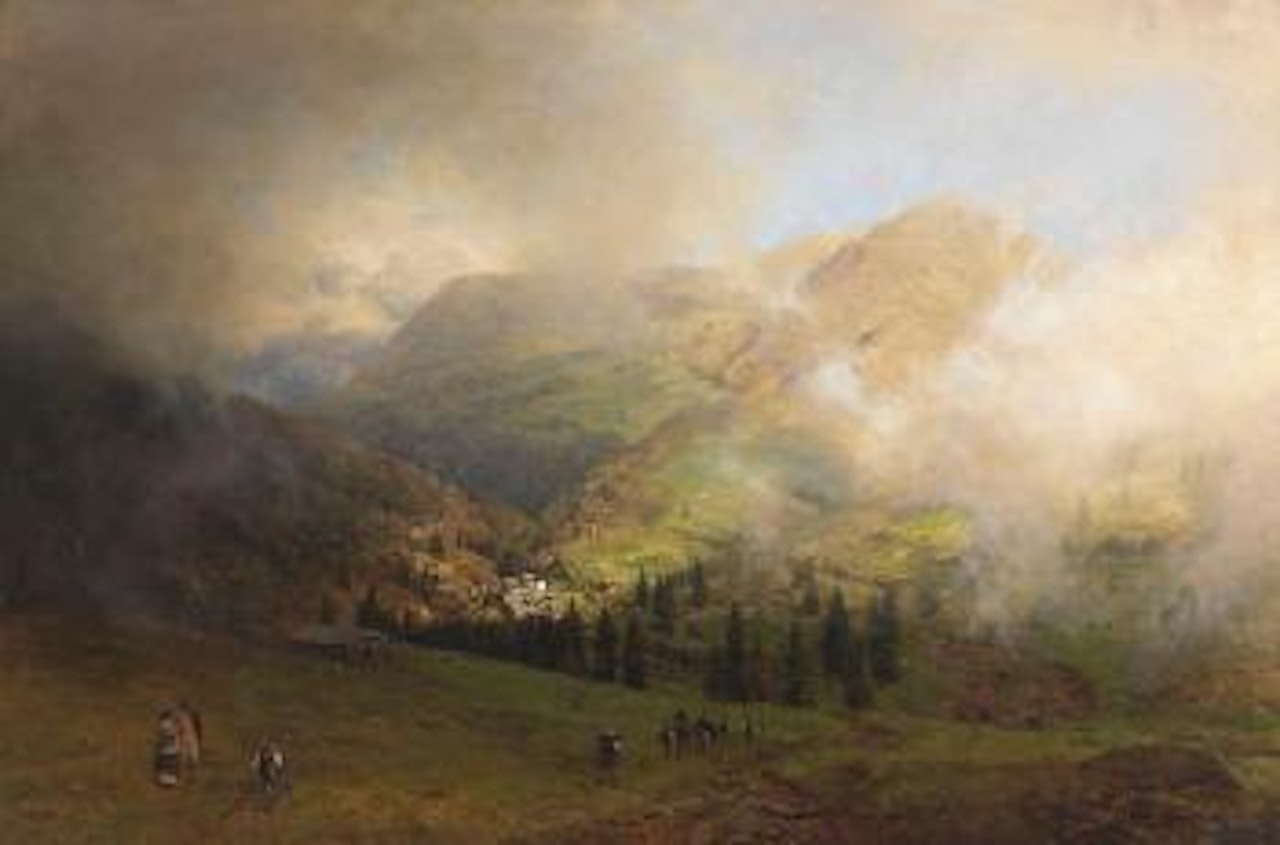Blick auf die Rigi by Oswald Achenbach