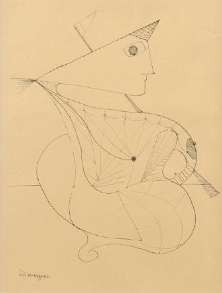 Femme au fanion by Oscar Dominguez