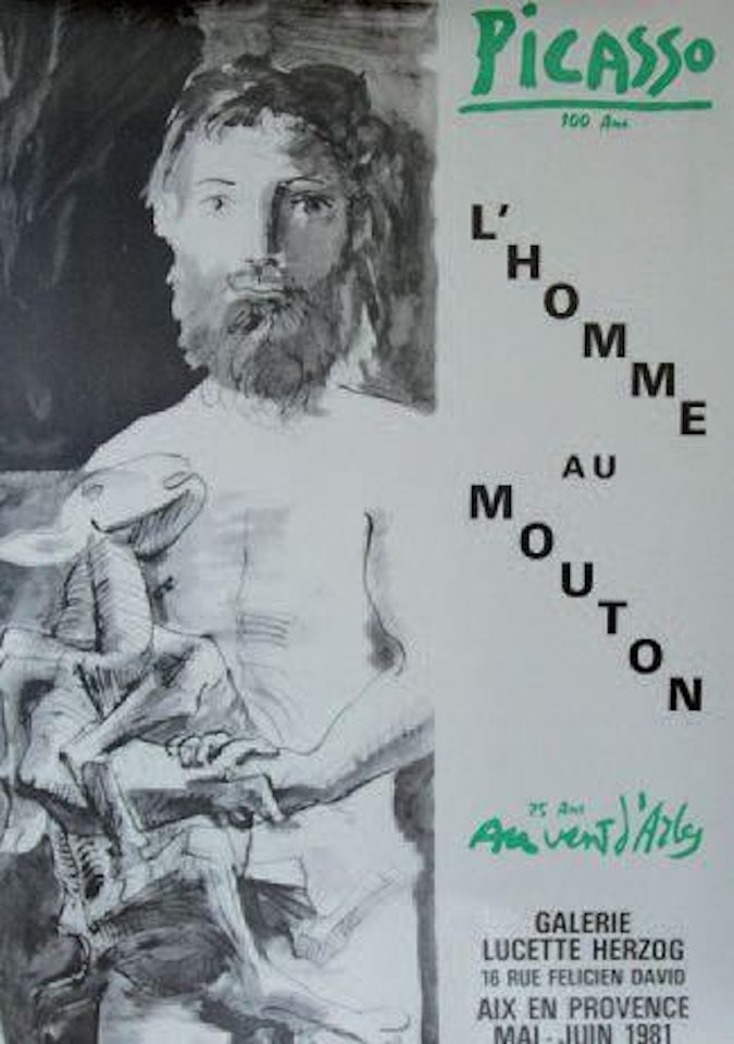 L'homme au mouton, Galerie Lucette Herzog by Pablo Picasso