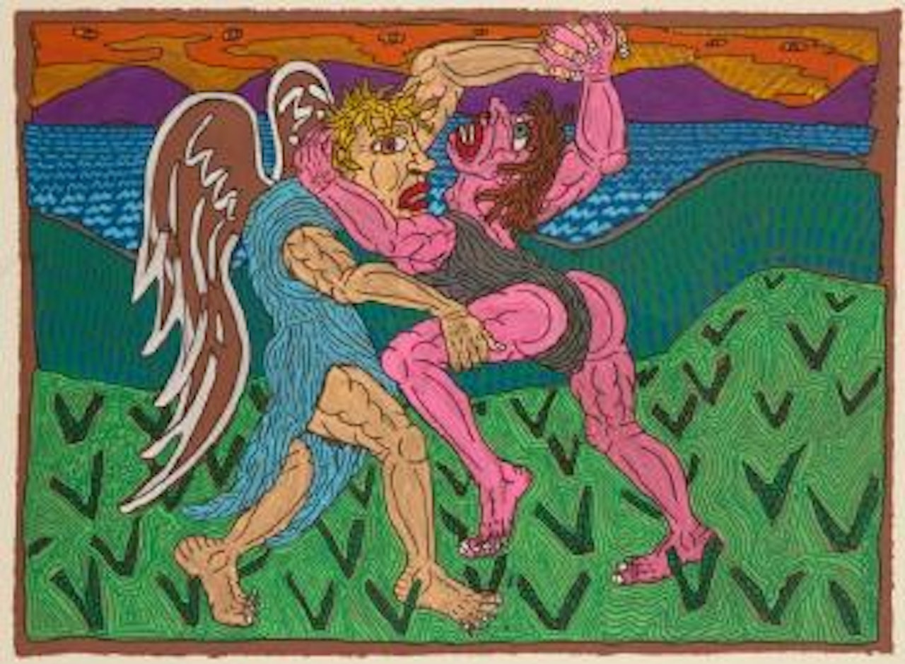 Combat de l'ange by Robert Combas