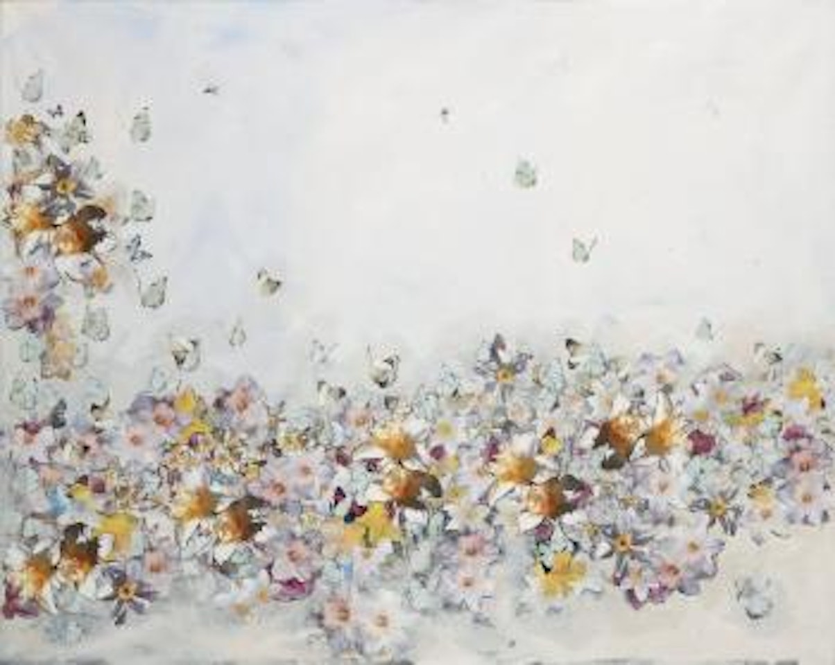 Lucioles + collage sur toile by Philippe Pasqua