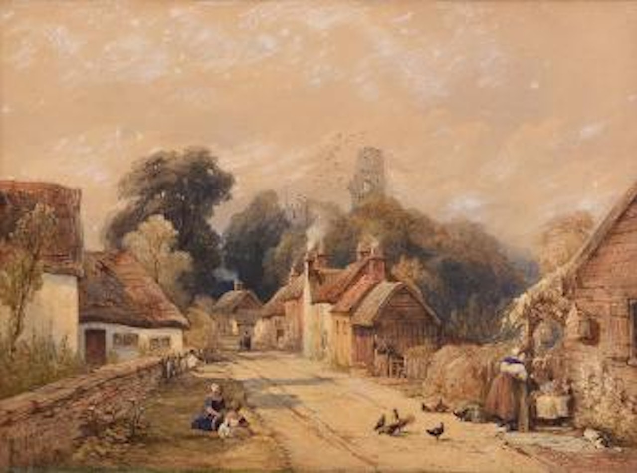 Village in Sussex by Edward Duncan