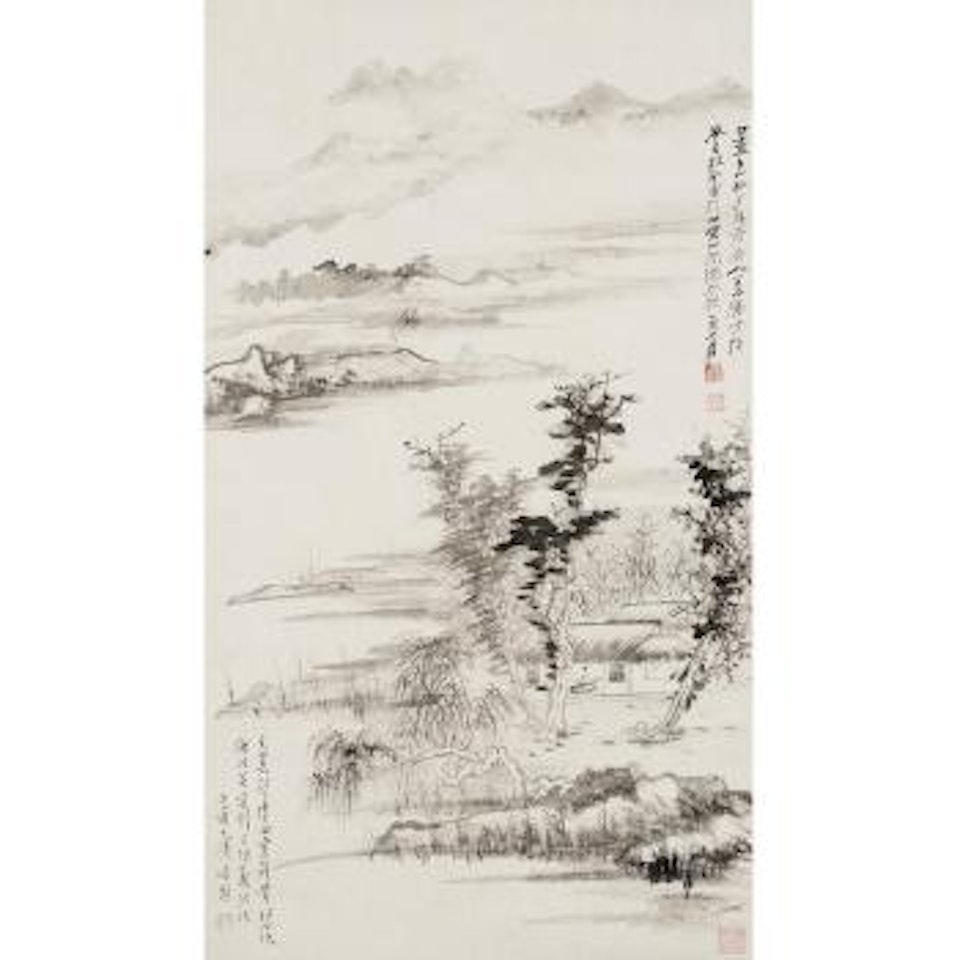 Dwelling In The Mountains by Zhang Daqian
