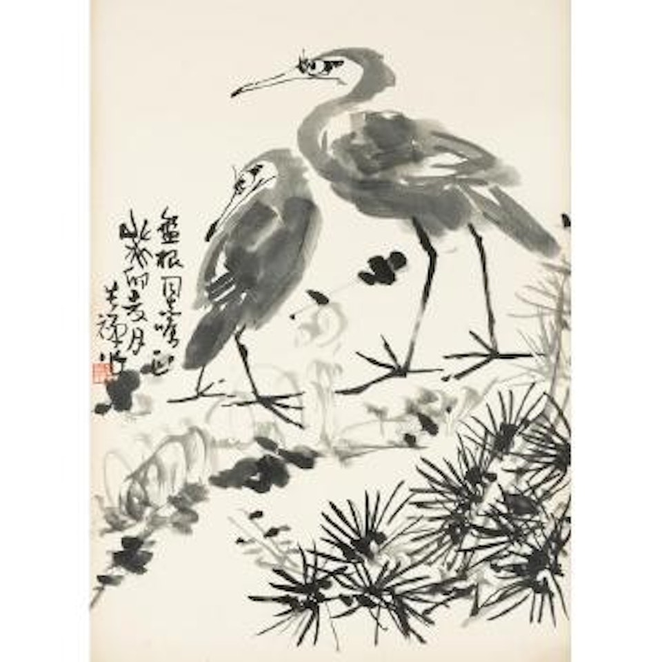 Herons by Li Kuchan