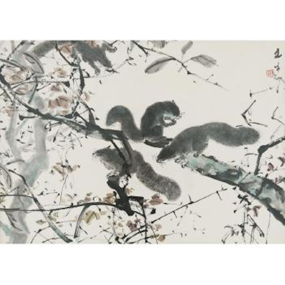 Squirrels At Play by Chen Wen Hsi