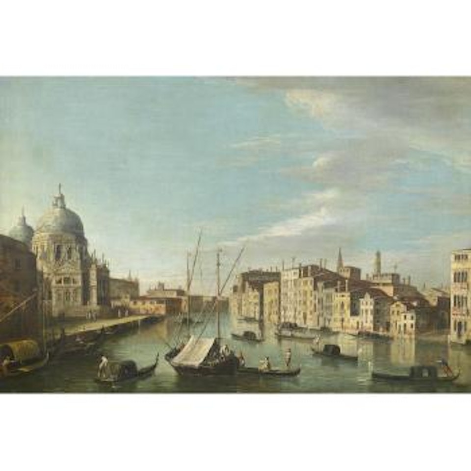 The Grand Canal, Venice, with a View of The Rialto Bridge From The South; and The Entrance To The Grand Canal, Venice, Looking West by Apollonio Domenichini