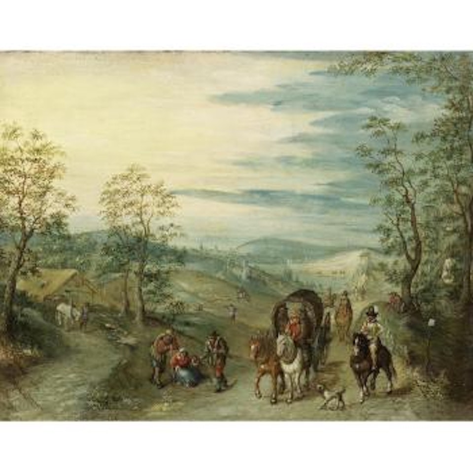 Travellers on a Country Path by Adriaen van Stalbemt