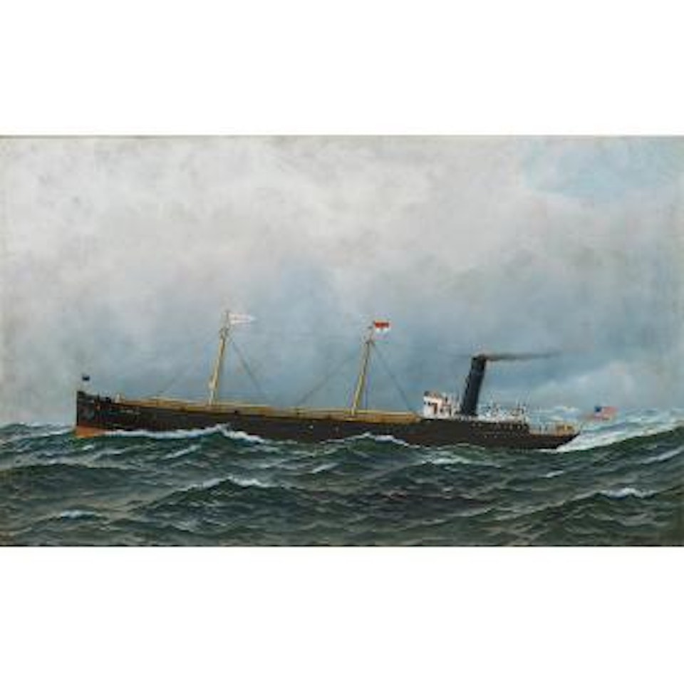The ship S.S. Satilla at sea by Antonio Jacobsen